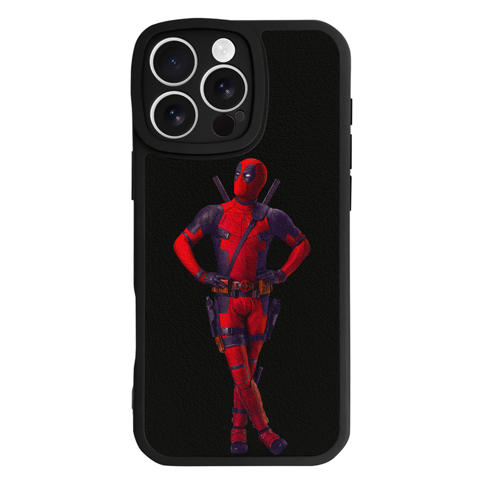 （画像用） Deadpool デッドプール 【iPhone 16シリーズ対応】シリコンスマホケース（レザー調） 材質：シリコン
